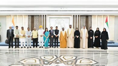 علي النعيمي يلتقي وفدا من مجلسي الشيوخ والنواب في الهند