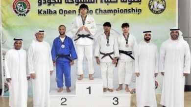 كلباء يحرز لقب البطولة المفتوحة للجودو