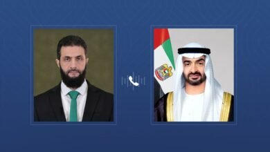 رئيس الدولة يتلقى اتصالا هاتفياً من الرئيس السوري