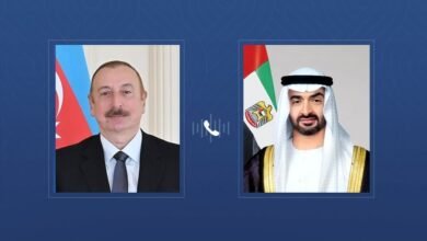 رئيس الدولة يتلقى اتصالا هاتفيا من رئيس أذربيجان