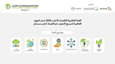 القمة العالمية للاقتصاد الأخضر تركز على 7 محاور رئيسية لتسريع التحول نحو الاستدامة