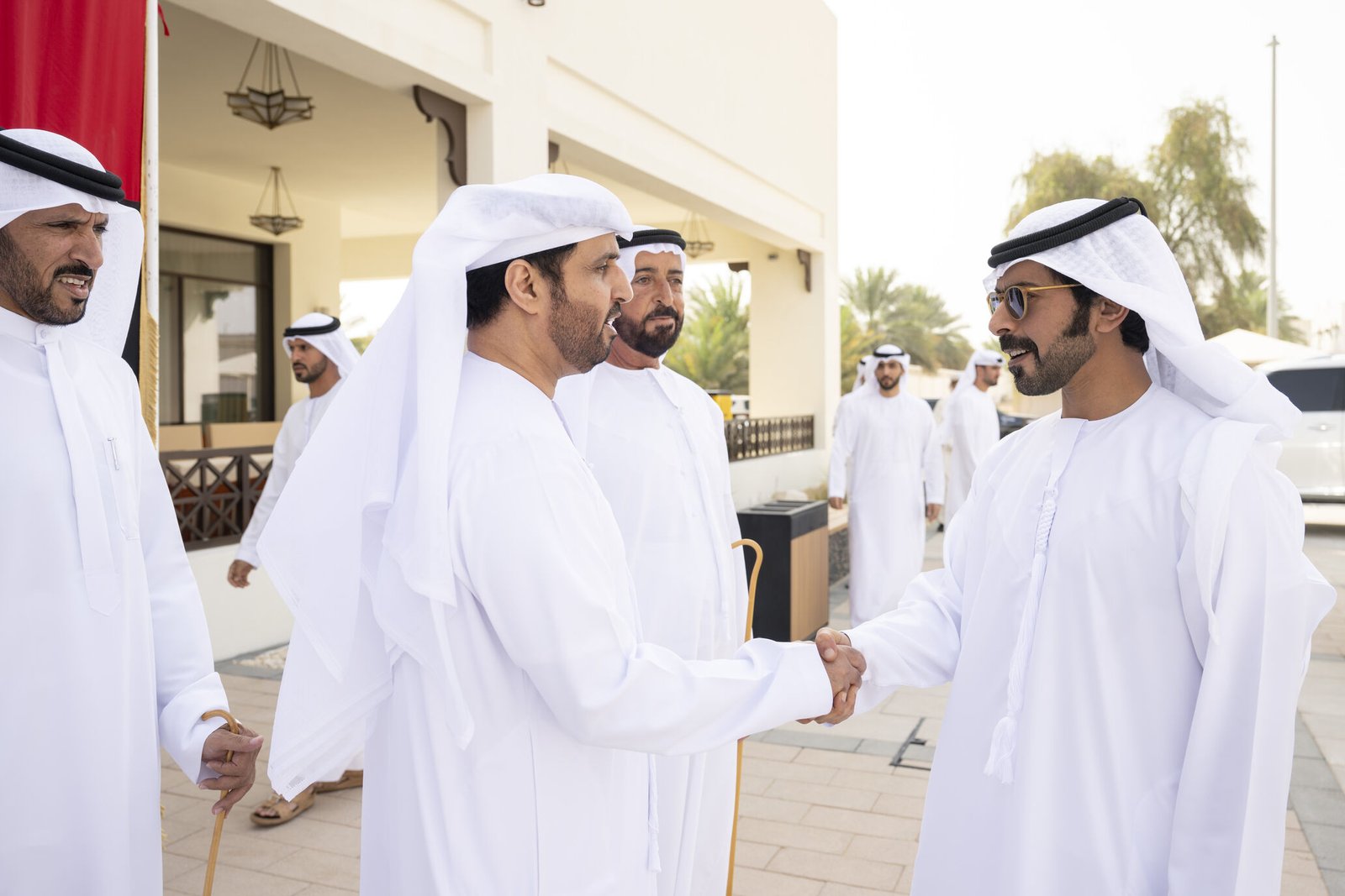 خليفة بن طحنون بن محمد يحضر حفل استقبال بمناسبة زفاف في مجلس الشويب