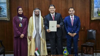 علي النعيمي يبحث التعاون مع البرلمانين البرازيلي والبيلاروسي