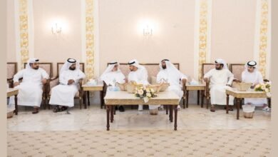 حمدان بن زايد يزور منزل أبناء المرحوم عبيد مريمان العامري في مدينة زايد