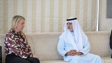 نهيان بن مبارك يستقبل سفيرة إستونيا
