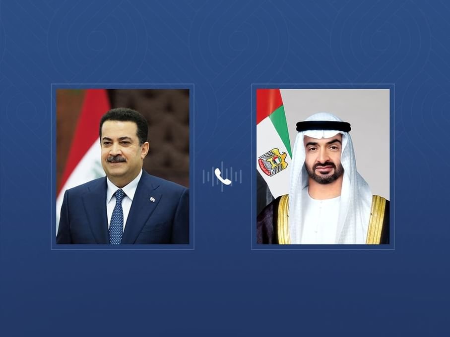 رئيس الدولة ورئيس الوزراء العراقي يبحثان هاتفياً علاقات البلدين والتطورات في المنطقة 1 رئيس الدولة ورئيس الوزراء العراقي يبحثان هاتفياً علاقات البلدين والتطورات في المنطقة