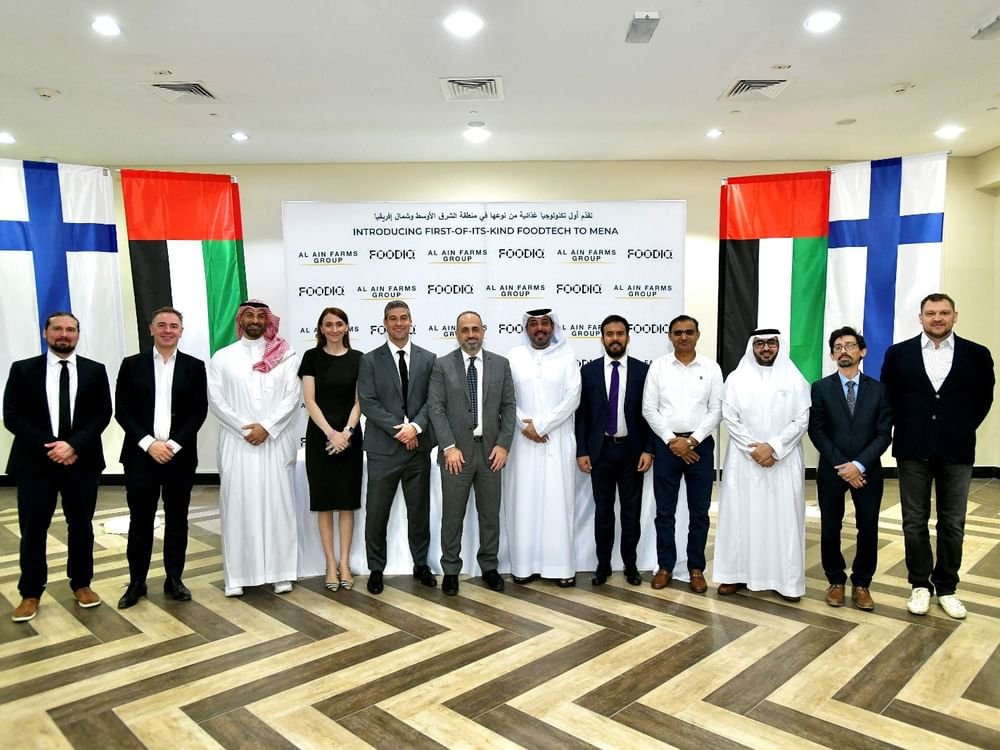 تعاون بين "مزارع العين" و"فود آي كيو" الفنلندية لإطلاق تقنية غذائية مبتكرة لأول مرة في الشرق الأوسط