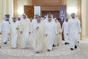 حاكم الشارقة يستقبل المهنئين بعيد الأضحى المبارك في قصر البديع العامر