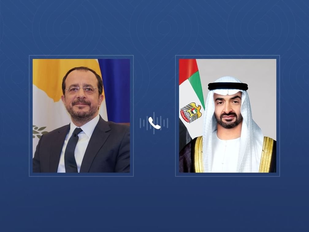 رئيس الدولة والرئيس القبرصي يبحثان هاتفياً علاقات البلدين والتطورات في المنطقة 1 رئيس الدولة والرئيس القبرصي يبحثان هاتفياً علاقات البلدين والتطورات في المنطقة