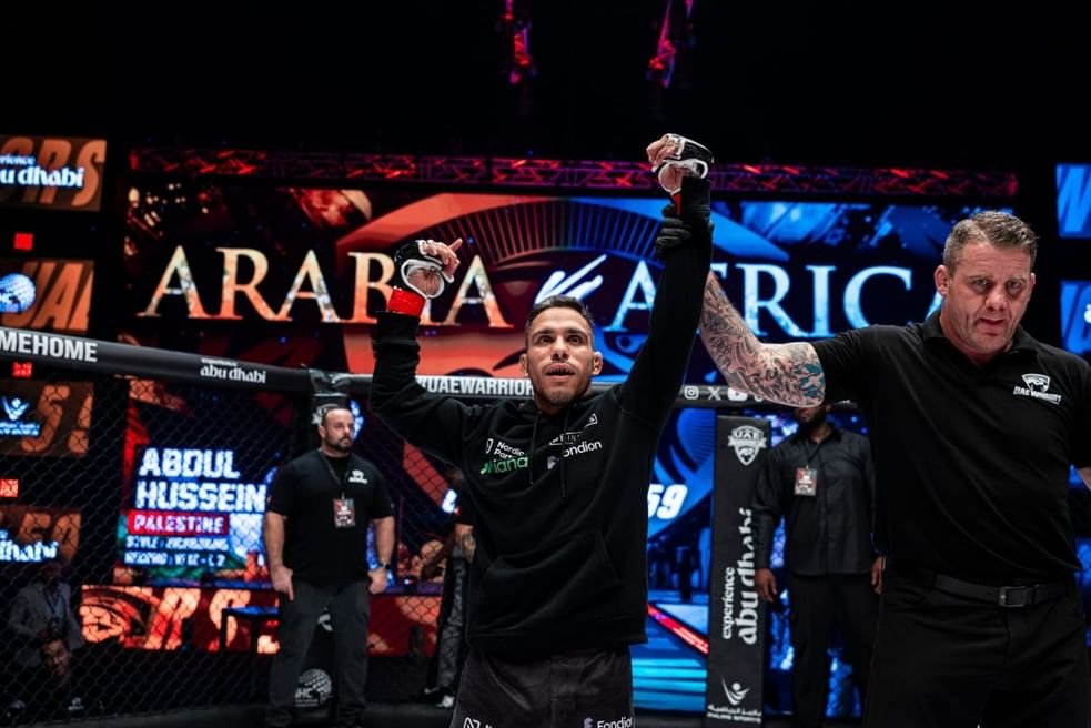 الفلسطيني عبدول حسين يتوج بالنزال الرئيسي لبطولة محاربي الإمارات